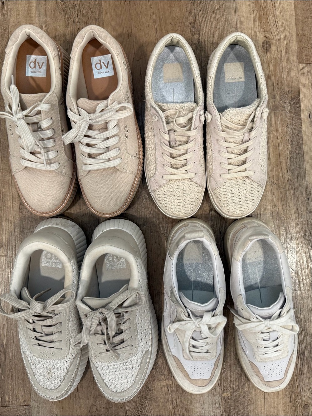 Dolce Vita Women's size 7.5 Neutral Cream & Off White Bundle